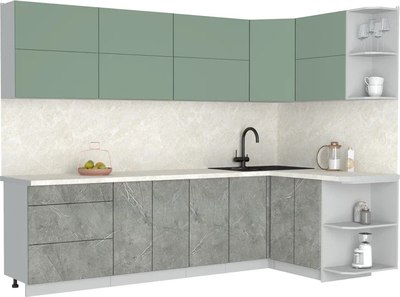 Кухонный гарнитур Интерлиния Мила Матте 1.5x2.8 А PR - фото