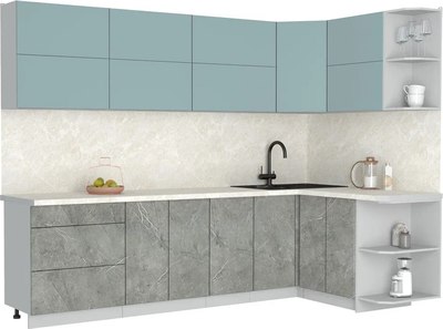 Кухонный гарнитур Интерлиния Мила Матте 1.5x2.8 А PR - фото