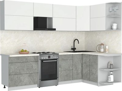 Кухонный гарнитур Интерлиния Мила Матте 1.5x2.8 Б PR - фото