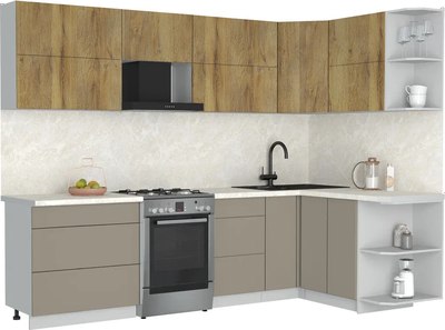 Кухонный гарнитур Интерлиния Мила Матте 1.5x2.8 Б PR - фото
