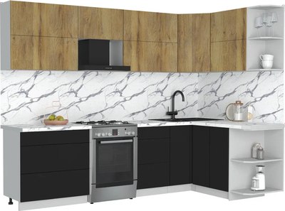 Кухонный гарнитур Интерлиния Мила Матте 1.5x2.8 Б PR - фото