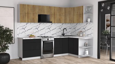 Кухонный гарнитур Интерлиния Мила Матте 1.5x2.8 Б PR