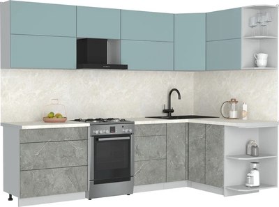 Кухонный гарнитур Интерлиния Мила Матте 1.5x2.8 Б PR - фото