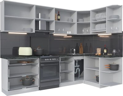 Кухонный гарнитур Интерлиния Мила Матте 1.5x2.8 Б PR