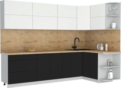 Кухонный гарнитур Интерлиния Мила Матте 1.5x2.9 А PR - фото