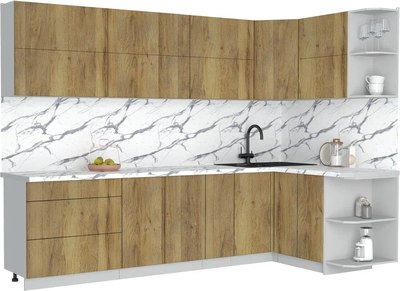Кухонный гарнитур Интерлиния Мила Матте 1.5x2.9 А PR - фото