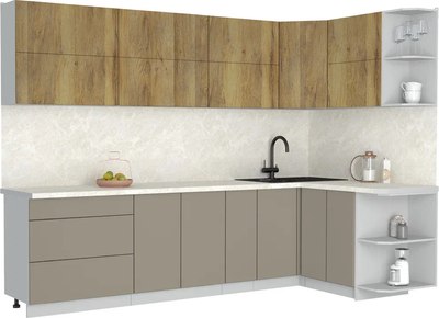 Кухонный гарнитур Интерлиния Мила Матте 1.5x2.9 А PR - фото