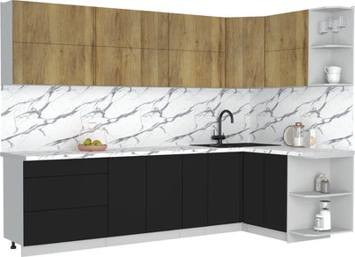 Кухонный гарнитур Интерлиния Мила Матте 1.5x2.9 А PR - фото