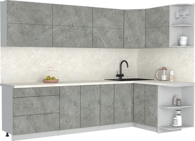 Кухонный гарнитур Интерлиния Мила Матте 1.5x2.9 А PR - фото