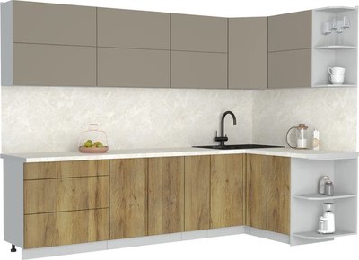 Кухонный гарнитур Интерлиния Мила Матте 1.5x2.9 А PR - фото