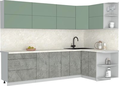 Кухонный гарнитур Интерлиния Мила Матте 1.5x2.9 А PR - фото