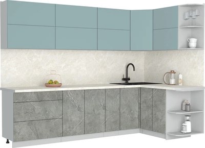 Кухонный гарнитур Интерлиния Мила Матте 1.5x2.9 А PR - фото