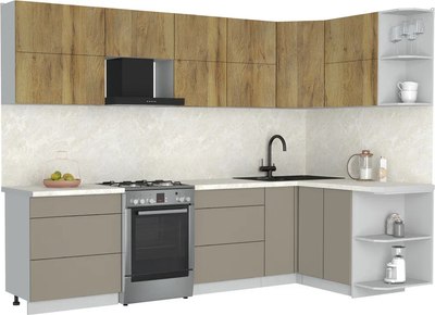 Кухонный гарнитур Интерлиния Мила Матте 1.5x2.9 Б PR - фото