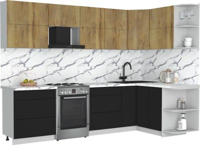 Кухонный гарнитур Интерлиния Мила Матте 1.5x2.9 Б PR - фото