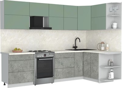 Кухонный гарнитур Интерлиния Мила Матте 1.5x2.9 Б PR - фото