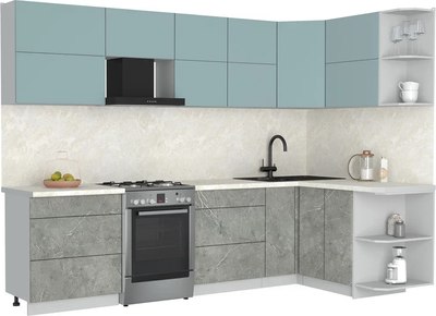 Кухонный гарнитур Интерлиния Мила Матте 1.5x2.9 Б PR - фото