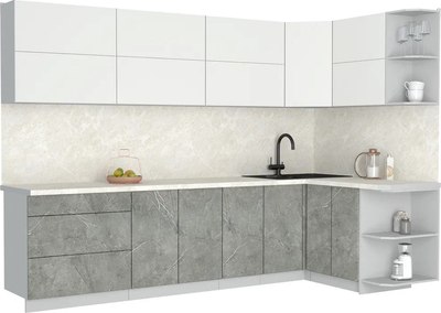 Кухонный гарнитур Интерлиния Мила Матте 1.5x3.0 А PR - фото