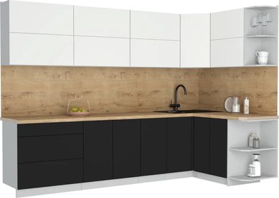 Кухонный гарнитур Интерлиния Мила Матте 1.5x3.0 А PR - фото
