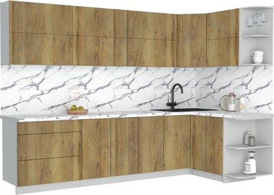 Кухонный гарнитур Интерлиния Мила Матте 1.5x3.0 А PR - фото