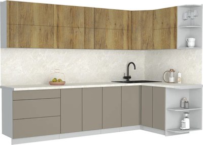 Кухонный гарнитур Интерлиния Мила Матте 1.5x3.0 А PR - фото