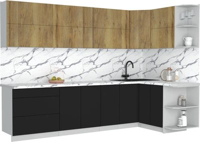 Кухонный гарнитур Интерлиния Мила Матте 1.5x3.0 А PR - фото