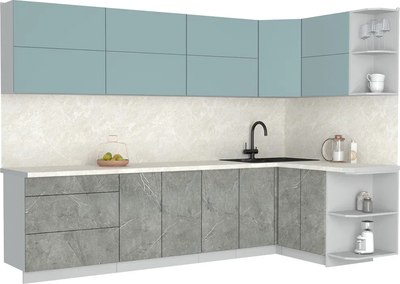 Кухонный гарнитур Интерлиния Мила Матте 1.5x3.0 А PR - фото