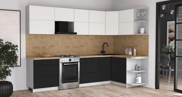 Кухонный гарнитур Интерлиния Мила Матте 1.5x3.0 Б PR