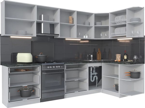 Кухонный гарнитур Интерлиния Мила Матте 1.5x3.0 Б PR