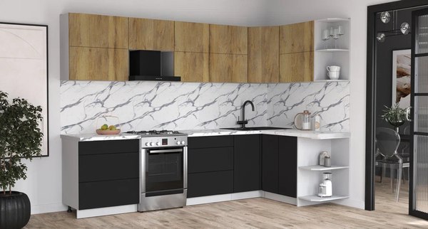 Кухонный гарнитур Интерлиния Мила Матте 1.5x3.0 Б PR