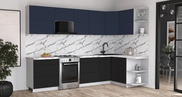 Кухонный гарнитур Интерлиния Мила Матте 1.5x3.0 Б PR