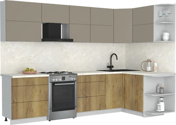 Кухонный гарнитур Интерлиния Мила Матте 1.5x3.0 Б PR - фото
