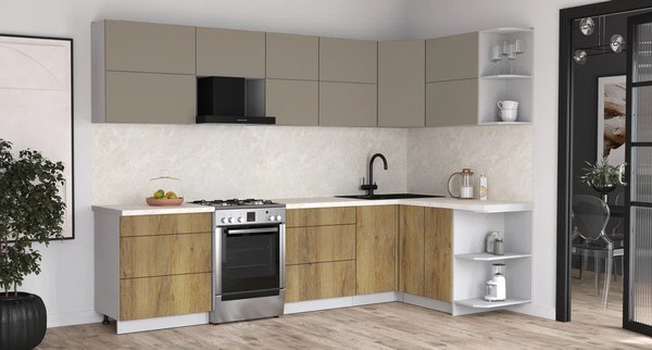 Кухонный гарнитур Интерлиния Мила Матте 1.5x3.0 Б PR