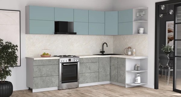 Кухонный гарнитур Интерлиния Мила Матте 1.5x3.0 Б PR