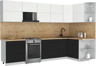 Кухонный гарнитур Интерлиния Мила Матте 1.5x3.1 Б PR - фото