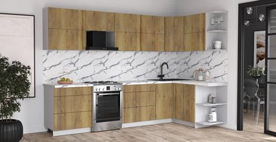 Кухонный гарнитур Интерлиния Мила Матте 1.5x3.1 Б PR