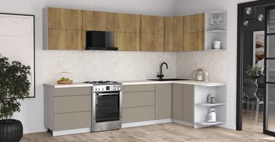 Кухонный гарнитур Интерлиния Мила Матте 1.5x3.1 Б PR