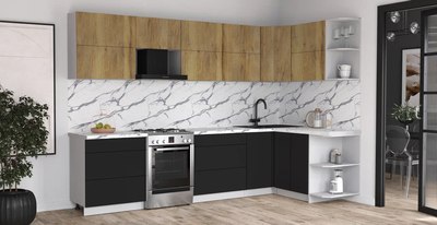 Кухонный гарнитур Интерлиния Мила Матте 1.5x3.1 Б PR