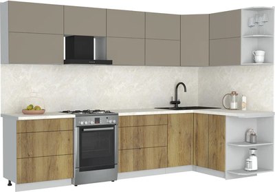 Кухонный гарнитур Интерлиния Мила Матте 1.5x3.1 Б PR - фото