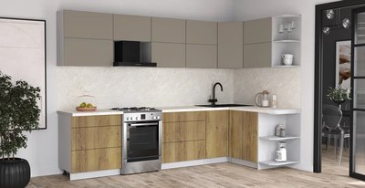 Кухонный гарнитур Интерлиния Мила Матте 1.5x3.1 Б PR