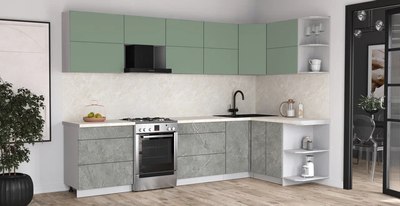 Кухонный гарнитур Интерлиния Мила Матте 1.5x3.1 Б PR