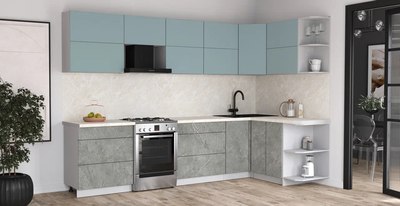 Кухонный гарнитур Интерлиния Мила Матте 1.5x3.1 Б PR