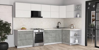 Кухонный гарнитур Интерлиния Мила Матте 1.5x3.2 Б PR