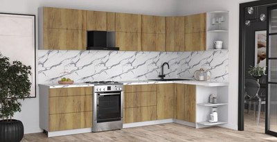 Кухонный гарнитур Интерлиния Мила Матте 1.5x3.2 Б PR