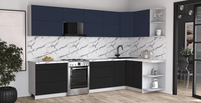 Кухонный гарнитур Интерлиния Мила Матте 1.5x3.2 Б PR