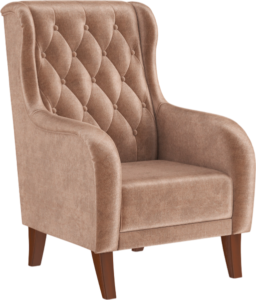 Кресло мягкое Олмеко Амарант М (велюр, тенерифе хумус) - фото