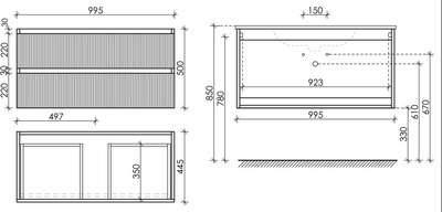 Тумба под умывальник Sancos Snob T / SNT100RCE
