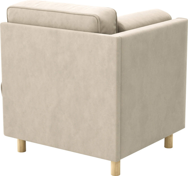 Кресло мягкое Олмеко Шелдон (букле, Лайк кремовый 100)