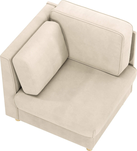 Кресло мягкое Олмеко Шелдон (букле, Лайк кремовый 100)