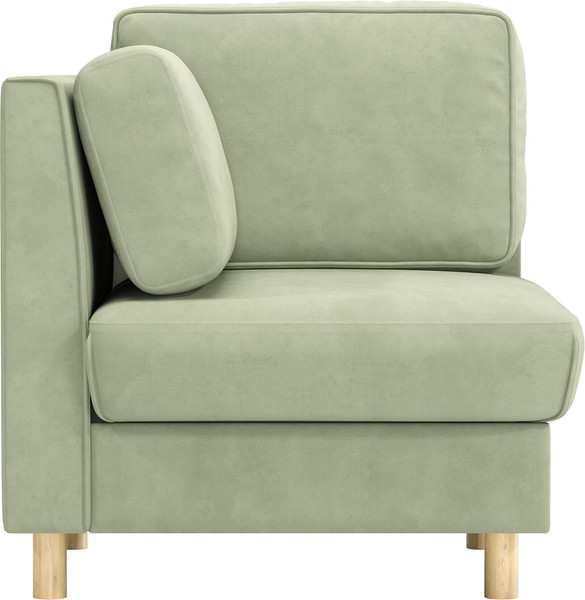 Кресло мягкое Олмеко Шелдон (букле, Лайк светло-оливковый 690)