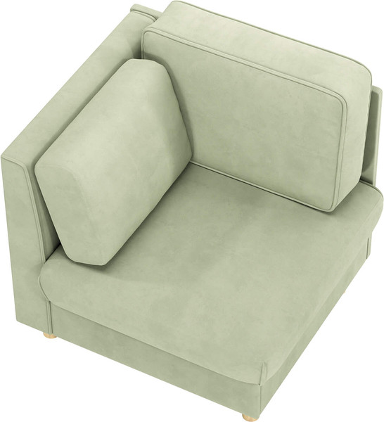 Кресло мягкое Олмеко Шелдон (букле, Лайк светло-оливковый 690)